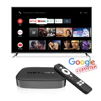 Certificado por Google cuenta de netflix 4K iptv streaming dispositivos Amlogic S905y4 caja de tv android