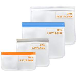 Пищевой многоразовый пакет на молнии, пластиковый пакет для упаковки сэндвичей PEVA, пакеты для хранения закусок и пищевых продуктов с верхней молнией - Product Image 2