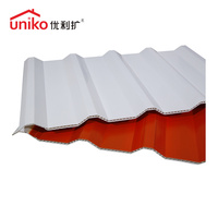 Werkseitig hergestellte 10mm UPVC Dachziegel Wärme isolierte doppelwandige Sandwich-Dachplatten Hohl welldach platte Telhas De