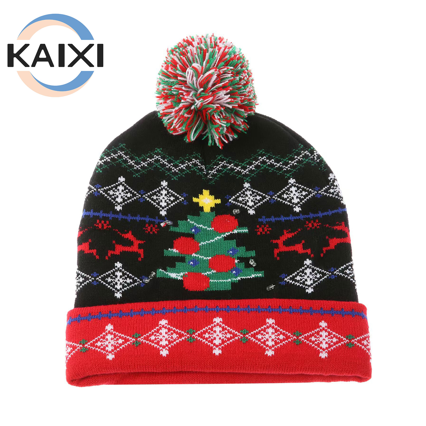 2025 New Hot Selling High-Quality Custom Christmas Knitted Hats Cute and Trendy Autumn and Winter Christmas Hats for Man Woman