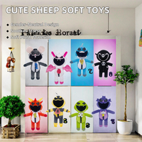 Jouets en peluche mignons et créatifs en forme de petit mouton, brodés et vernissés UV, en coton PP, pour soulager le stress, cadeaux d'anniversaire