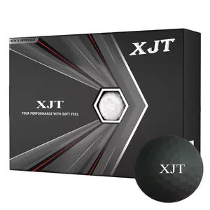 도매 3 레이어 매트 블랙 골프 공 최대 거리 제어 Golfballs