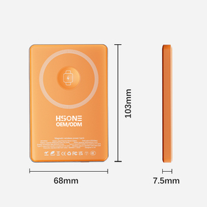 Chargeur sans fil rapide F21 20W avec batterie au lithium 18650, ultra fin 7,5 mm, affichage LED magnétique, batterie externe sans fil - Product Image 2