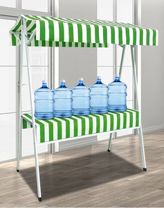 IJzerwerk promotietafel online marktkraam opvouwbare displaystandaard buiten mobiele verdikte standaard eenvoudige installatie voedselkar - Product Image 5