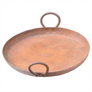 Decorative Rustic Iron Fire Pit Outdoor Cooking Large Kadai BBQ Garden Parties Decor Country Style Kadai Round <b>Firepit</b> Handcraft - Product Image 1