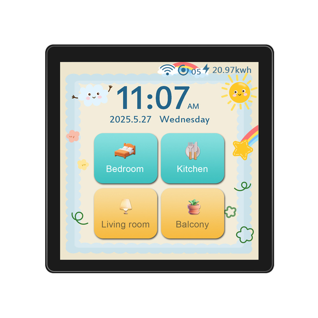 New Design Tuya Wifi Zigbee Smart Home System Full Screen Smart Light Wall Switch 1/2/3/4 Gang Voice Control by Alexa Google
