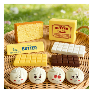 Giftable Food <b>Squishy</b> Pack Butter Chocolate Bread Dumpling Soft Slow Rebound PU Squeeze Toy Stress Relief Sensory Gift - Product Image 1