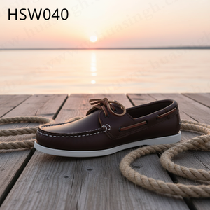 ZYF, <span class=keywords><strong>Scarpe</strong></span> <span class=keywords><strong>da</strong></span> <span class=keywords><strong>Barca</strong></span> Artigianali <span class=keywords><strong>Marroni</strong></span> con Lacci per il Tempo Libero, Stile Loafer alla Moda per Passeggiate sul Lago, Taglie Grandi HSW040 - Product Image 4