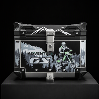 Coffre arrière de moto MTLX étanche au design élégant, capacité 45L, en alliage d'aluminium, pour la série Yamaha WX, adaptable/mise à niveau