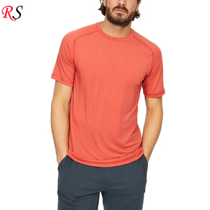 Commercio all'ingrosso Slim Fit Quick Dry Formazione Arancione Usura di Ginnastica Mens OEM Esecuzione Sport Fitness T shirt - Product Image 1