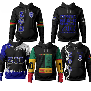 Sorority hoodie Zeta phi <span class=keywords><strong>Beta</strong></span> Hoodies cho nam giới mùa thu dài tay áo cộng với kích thước áo thun - Product Image 1