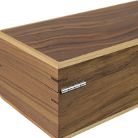 Boîte en bois de pin rectangulaire grande taille personnalisée avec couvercle à charnières, boîte de rangement en bois brun non fini OEM pour projets de bricolage