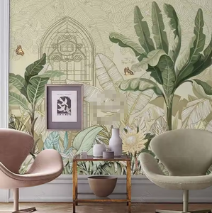 Fondo de Jardín Botánico Tropical del sudeste asiático decoración de papel de pared - Product Image 3