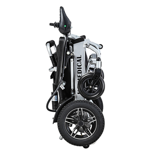 Silla de Ruedas Eléctrica KSM-601AR con Pedal Ajustable, Plegable, Motorizada, Nueva y Portátil para Viajes - Product Image 3