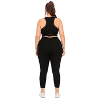 Ensemble de yoga personnalisé grande taille pour femme – Leggings taille haute effet push-up respirants et extensibles pour le sport et le fitness
