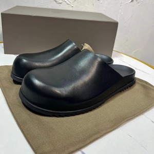 Designer Minimalist Men's Closed-toe Slippers, Genuine Cowhide Leather High-quality Handmade <b>Shoes</b> - Product Image 3