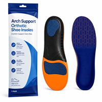 Semelles orthopédiques de soutien de la voûte plantaire, inserts sportifs en gel de velours PU doux, antidérapants, absorbant les chocs pour hommes et femmes souffrant de pieds plats, pour la course à pied