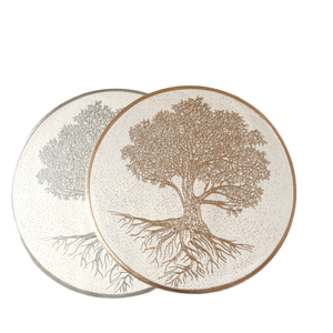 Modern Round PVC Tree Design Eco-Friendly Heat Resistant <b>Placemats</b> 38cm Non-Slip for Home Kitchen Decor - Product Image 4