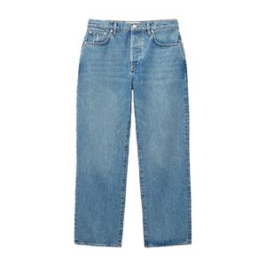 กางเกงยีนส์ทรงตรงผู้ชายสไตล์ลำลองแบบสโตนวอช ระบายอากาศได้ดี ผลิตจากผ้าฝ้าย 100% ทรงขากว้าง 14 ออนซ์ ทรงหลวม สวมใส่สบาย เหมาะสำหรับทั้งชายและหญิง - Product Image 2