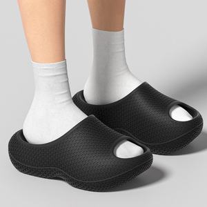 Chanclas de Moda con Diseño de Dibujos Animados, Acolchadas, Antiolor, Punta Abierta, PVC, Pantuflas de Interior con Suela de Goma, para Todas las Temporadas - Product Image 2