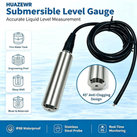 Transmisor de Nivel de Agua Sumergible 4-20mA IP68, Sensor de Profundidad de Acero Inoxidable para Monitoreo de Pozos Profundos y Tanques de Agua Contra Incendios