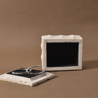 Organisateur de bijoux en marbre nordique collier porte-panier en pierre boîte de rangement avec couvercle étui à bijoux en travertin beige