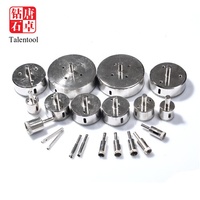 Scies cloches diamantées de 3 mm à 200 mm avec tige triangulaire nickelée pour le perçage du verre, de la céramique et de la porcelaine