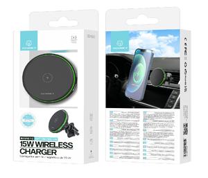 Chargeur de tableau de bord de voiture sans fil magnétique 3 en 1 le plus vendu avec charge rapide 15W pour mobile - Product Image 3