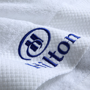 100% khách sạn cao cấp khăn đặt khăn tắm trắng với khăn mặt Thấm Nước Màu rắn tùy chỉnh logo thương hiệu để sử dụng tại nhà - Product Image 3