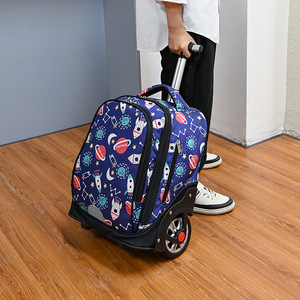 Student Tote With Pull Handle 18 In Dual Use <b>Backpack</b> For <b>School</b> Children Unisex Spring 2021 - Product Image 1