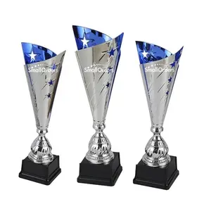 Hot selling unique custom sublimation blank logo print trophies custom sport trophee corporate advertising award crystal trophy