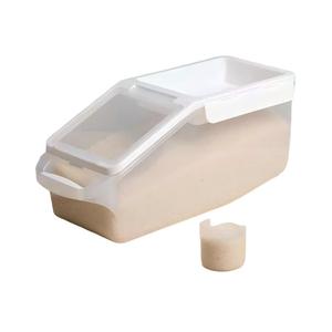 Food Grade 304 Stainless Steel Rice <b>Storage</b> Bin | Airtight Flour Container with Flip Cover for <b>Kitchen</b> - Product Image 1