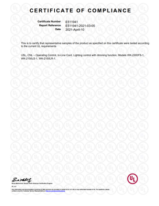 Gradateur à glissière approuvé par la FCC Win-Kare U L WK-2300FS-1 120V LED INC Lampe de table 300W Charge maximale Prévention des incendies 1.8m Cordon SPT-2 - Product Image 6