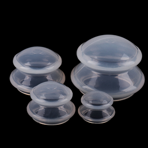 Penjualan Laris Set Terapi Bekam Vakum Silikon Anti-selulit Tiongkok 4 Buah Transparan Tinggi - Product Image 1