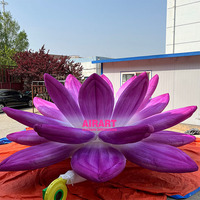 Artair Gonfler Usine Personnaliser Fleurs Gonflables, Fleur De Lotus Gonflable Géante, Fleur Gonflable De Lotus De Couleur Pourpre