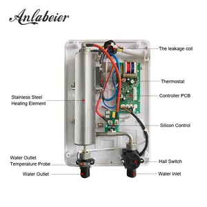 Instant Electric Mini Tankless Water Heater Hot Instantaneous Water Heater System for Kitchen Bathroom