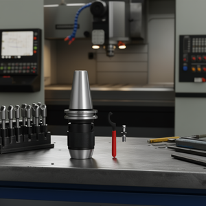 Portabrocas CNC Cat40 sin llave de 1/2 pulgada integrado para grabado, fresado y torno con precisión de 0.01 mm, construcción de acero - Product Image 2