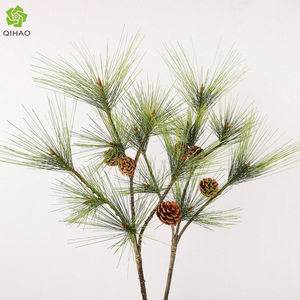 Ramas de Pino Artificiales, 7 Ramas con Agujas Verdes y Conos, Decoración Navideña, Accesorios para Bodas, Material Plástico de Alta Simulación - Product Image 5
