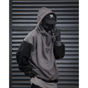 เสื้อฮู้ดดี้ผู้ชาย FOXA แขนเสื้อแบบแร็กแลน ผ้าฝ้าย 100% เฟรนช์เทอร์รี่ ระบายอากาศได้ดี สไตล์สตรีทแวร์ - Product Image 3