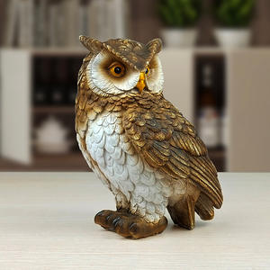 Résine hibou ornement mignon Animal oiseau artisanat pour la maison meuble TV armoire à vin salon décoration de bureau - Product Image 3