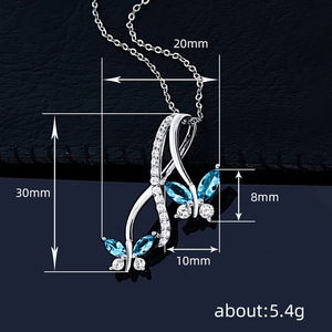 Collana con ciondolo a forma di farfalla per donna, gioielli semplici e alla moda, regalo per l'uso quotidiano - Product Image 4