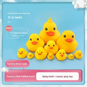 Little Yellow Duck <b>Bath</b> Stress Relief Squeeze Sound Water Play Swimming Toy Children's Plastic PVC Customized - Product Image 4