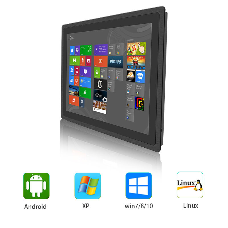 Fanless Industrial Tablet 15 Inch X86 Gen2/3/4 I7 Embedded Flat Pure Touch Screen AMD DDR4 Industrial All-in-One Panel PC