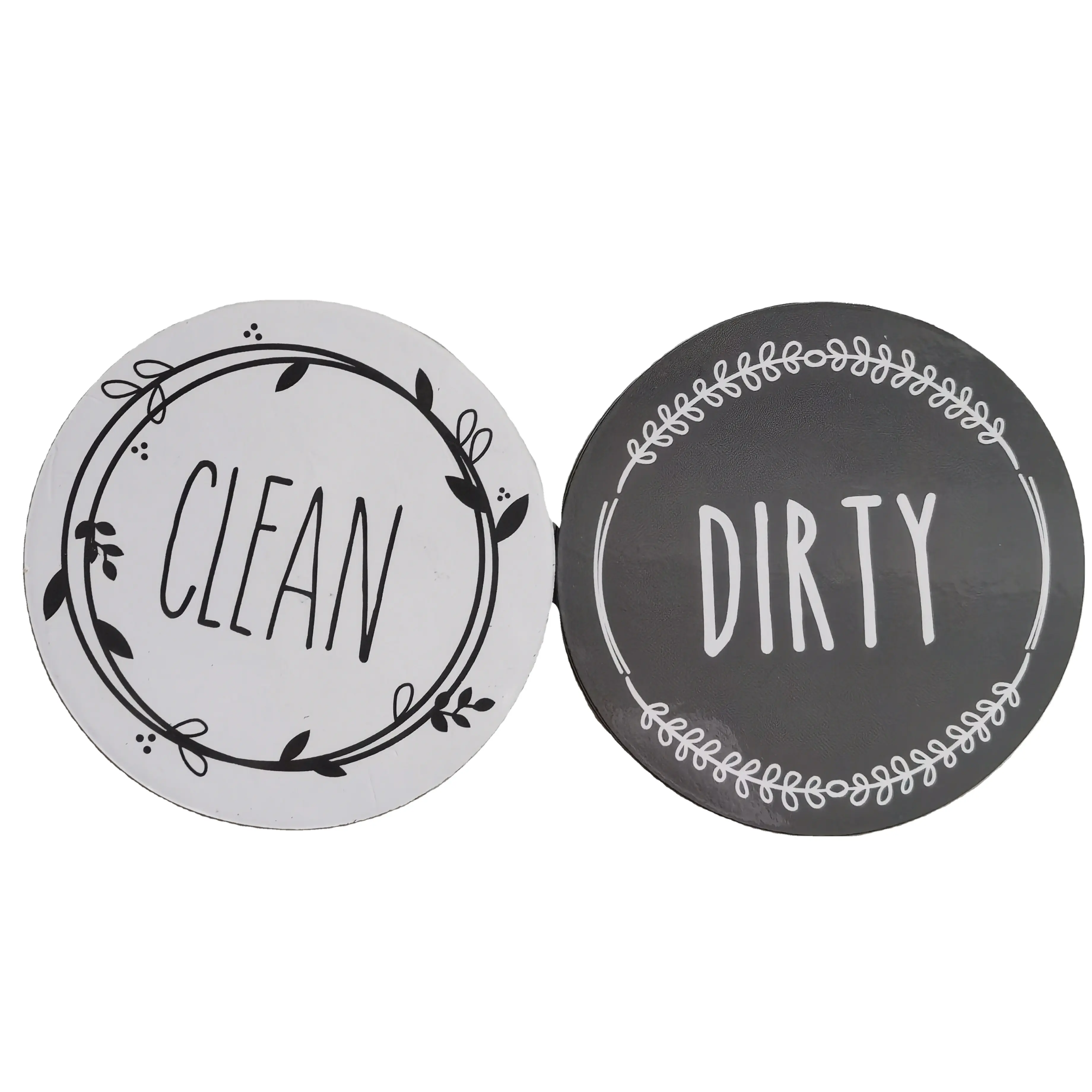 NEWEST DESIGN circle Dishwasher/fridge Magnet Clean Dirty Sign Indicator round double sided kitchen dishwasher magnet