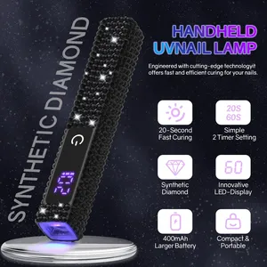 Mini lampe UV ED portative pour ongles, sécheuse à ongles rechargeable pour le durcissement du vernis gel avec écran LED, machine de manucure - Product Image 2