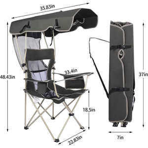 Chaise de plage en aluminium personnalisée de haute qualité - Chaise pliante moderne multifonctionnelle pour le camping, la pêche et l'extérieur - Product Image 1