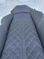 Audi Sline Style Dunkelgraue Gesteppte Carbonfaser PU-Leder Wasserdichte Autositzbezüge Nappa-Leder Auto-Sitz Upgrade-Kit Maßgefertigt