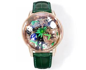 <span class=keywords><strong>Reloj</strong></span> Jacob Celestial Body Rotation de Doble Eje con Tourbillon, Diseño de Panda Chino, Loto y Cielo Estrellado, Totalmente Transparente - Product Image 2