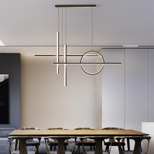 现代高亮度可调光线性照明发光二极管灯天花板手提灯创意吊灯 - Product Image 3