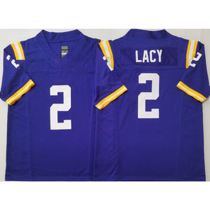 2025 Louisiana Bordados Faculdade Jersey 9 Joe Burrow 2 Kyren Lacy 5 Jayden Daniels Costurado Curto Respirável Limitada dos homens - Product Image 3